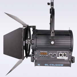 CRI 92 Filmlampen 200W LED Fresnel Light Bi Color NO Fan voor professionele studioverlichting ((Pole-Operated Yoke) leverancier
