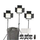Draagbare LEIDENE Video Lichte Uitrusting Hoge CRI met 3 Lichte Tribunes, LEIDENE Lichte Comité Uitrusting leverancier